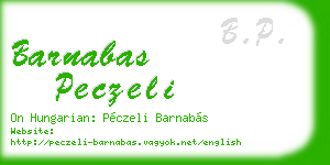 barnabas peczeli business card